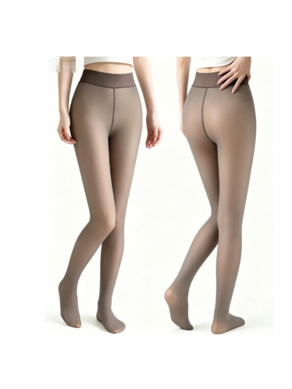 Only 1 PC,XL Women Winter Thermal Tights High‑Waist Peach Hip Shaping Fleece